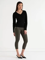 Audrey Skinny Crop Pant Microtwill