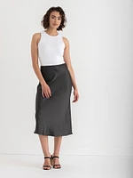 Satin Midi Skirt