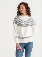 Mock Neck Balloon Sleeve Sweater