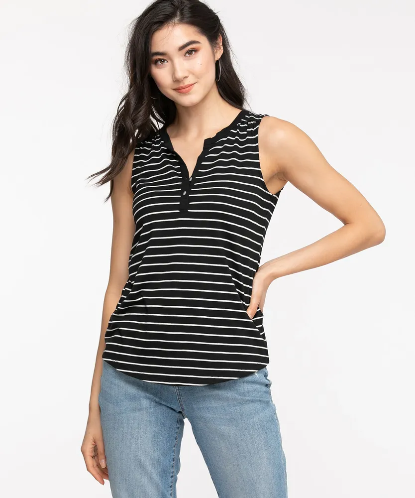 Placket Front Henley Top