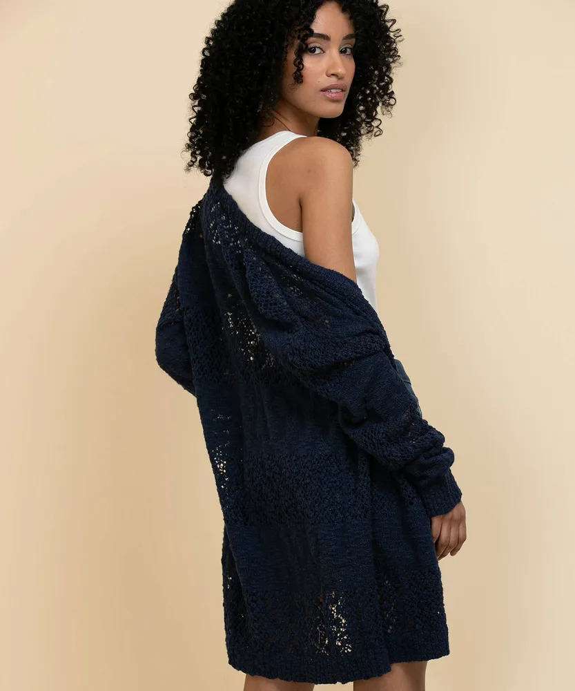 Long Sleeve Open Stitch Cardigan