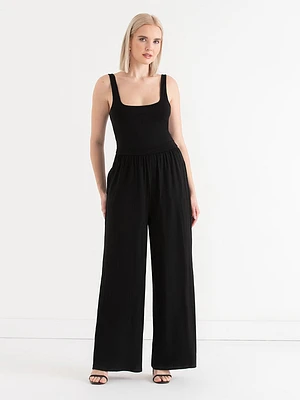 Sleeveless Wide Leg Jumpsuit