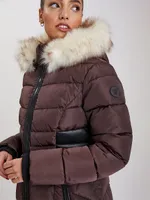 Puffer Jacket with Waist Insert