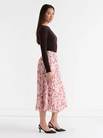 Romantic Pleated Midi Skirt