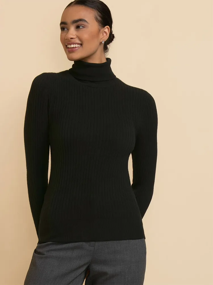 Rib Turtleneck Sweater