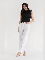 Weslee Wide Leg Pant Ponte Twill