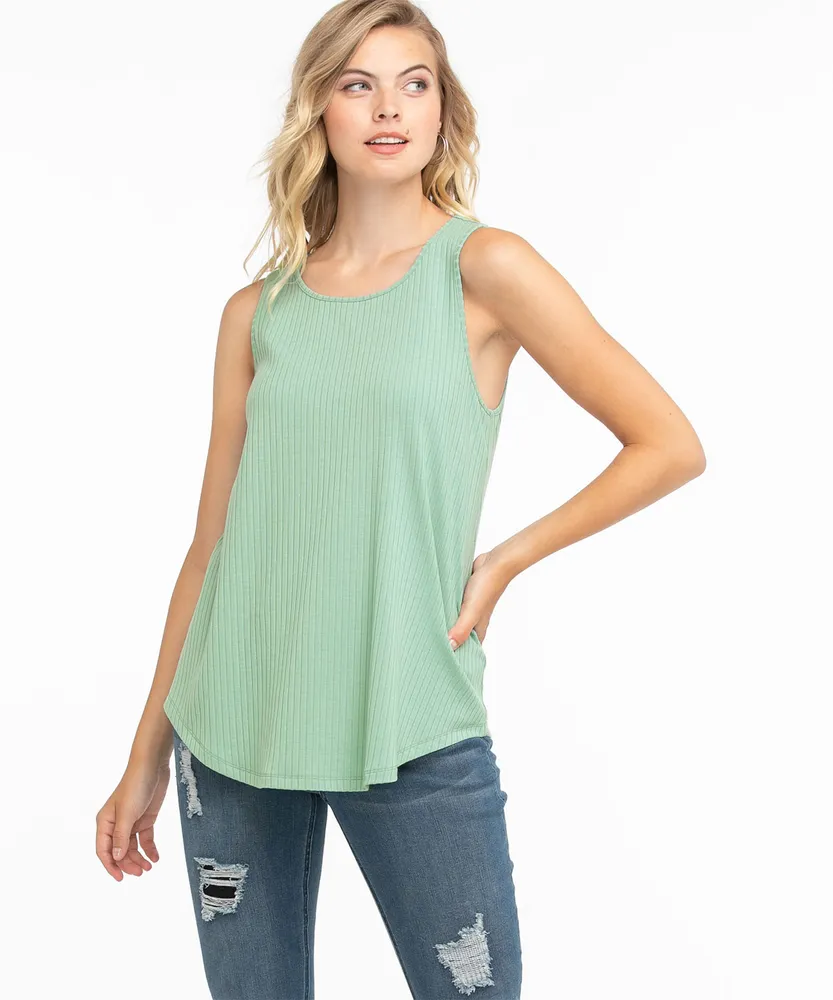 RICKI'S Eco-Friendly Scoop Neck Shirttail Tee