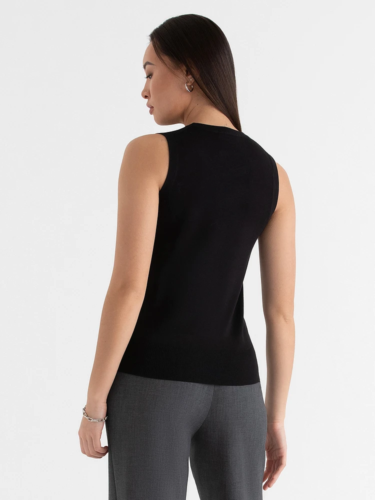 Sleeveless Layering Sweater Tank