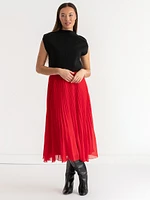 Release Pleat Midi Skirt