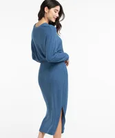 Ribbed Long Sleeve Maxi Dress