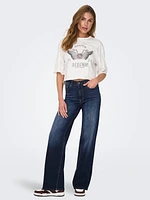 Madison Blush Wide Leg Jeans