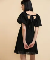 Puff Sleeve with Tie-Back Dress