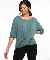 Long Sleeve Knot Front Top