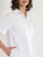 Luxe Poplin Shirt Dress