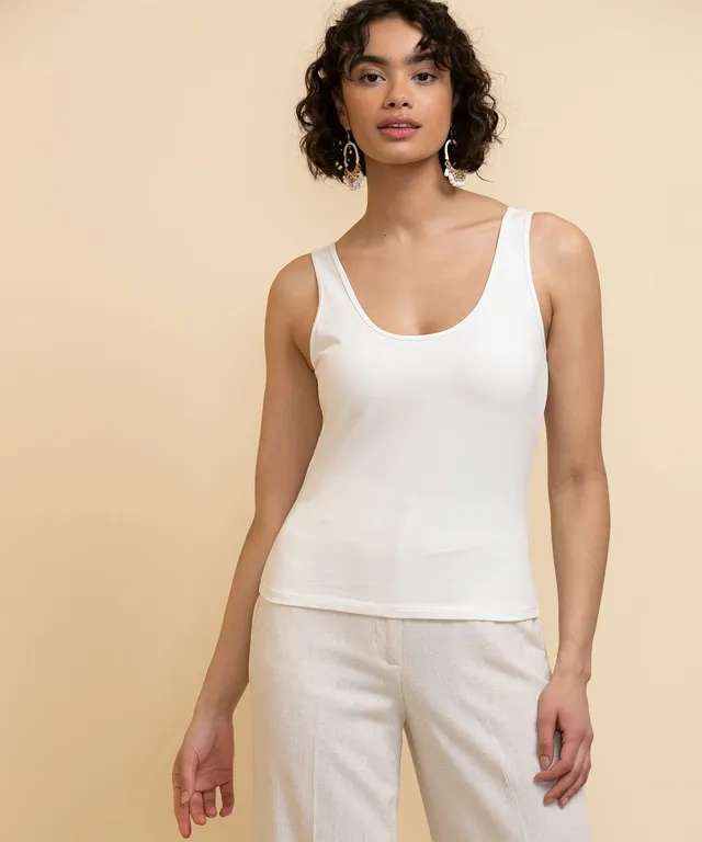 Sleeveless Scoop Neck Contour Tank