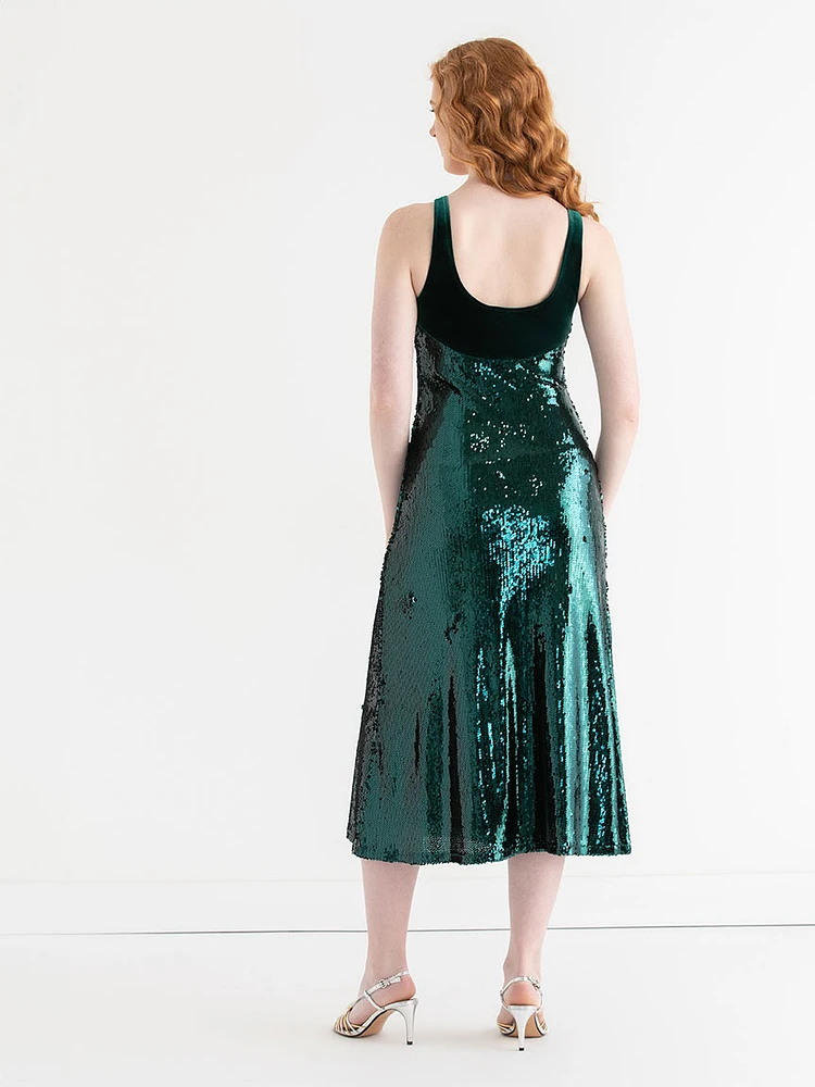 Sequin Midi Dress