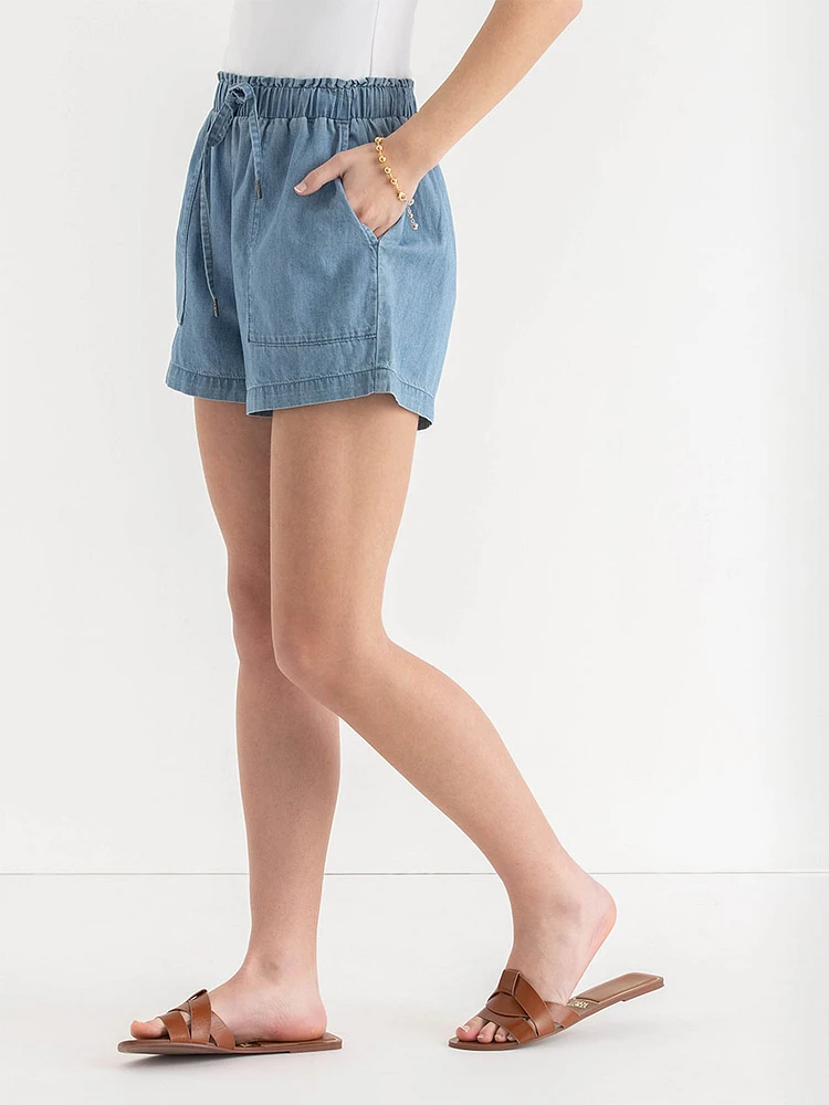 Light Wash Denim Shorts