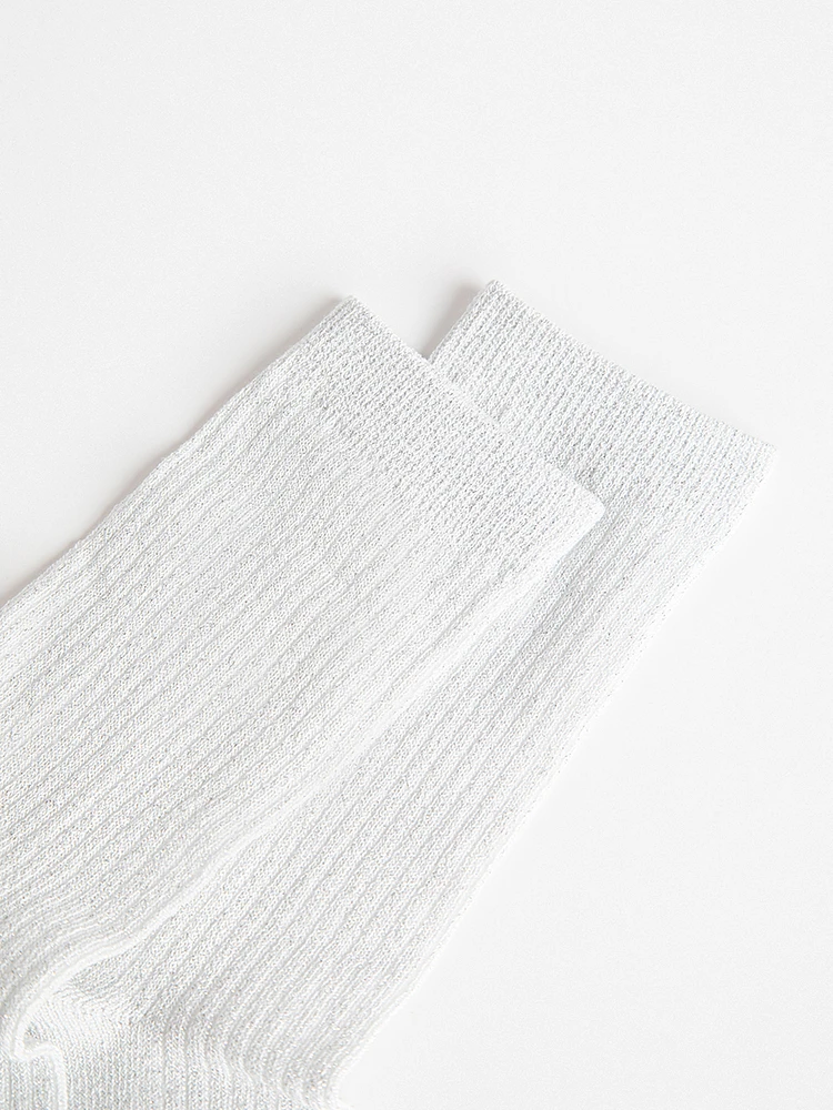 High Lurex Crew Socks