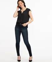 Extended Sleeve Henley Blouse