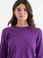 Cashmere Blend Sweater with Rivet Detail