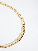 Gold Curb Chain Necklane