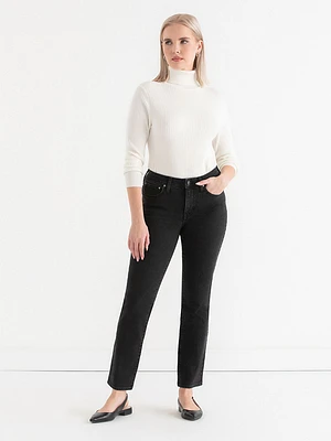 Stevie Straight Mid Rise Jeans