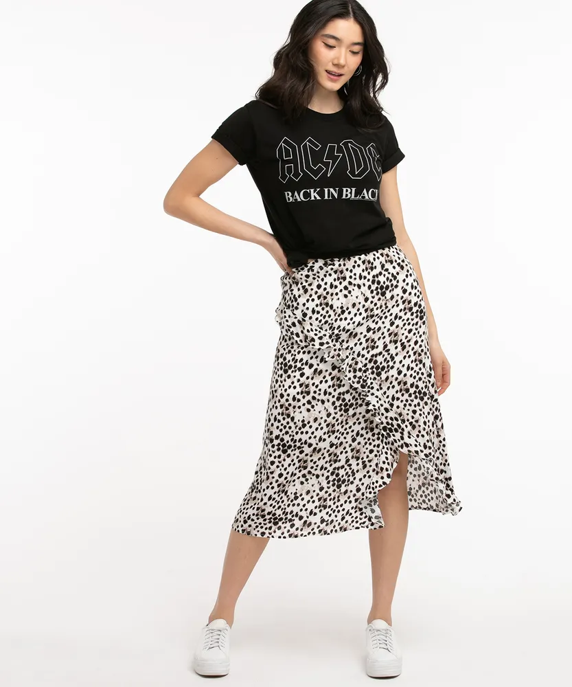 Printed Ruffle Skirt