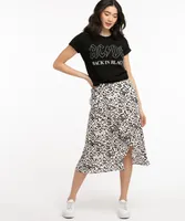 Printed Ruffle Skirt