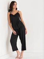 Lace Trim Cami with Crop Pant Sleepset