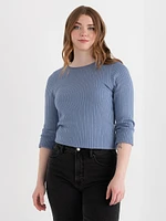 Crew Neck Rib Sweater