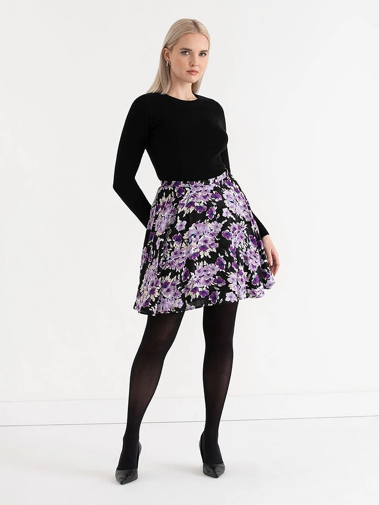 Flounced Mini Skirt