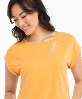 Twist Neck Extended Sleeve Top