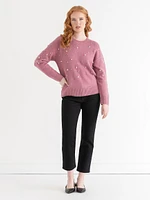 Jeweled Pullover Sweater