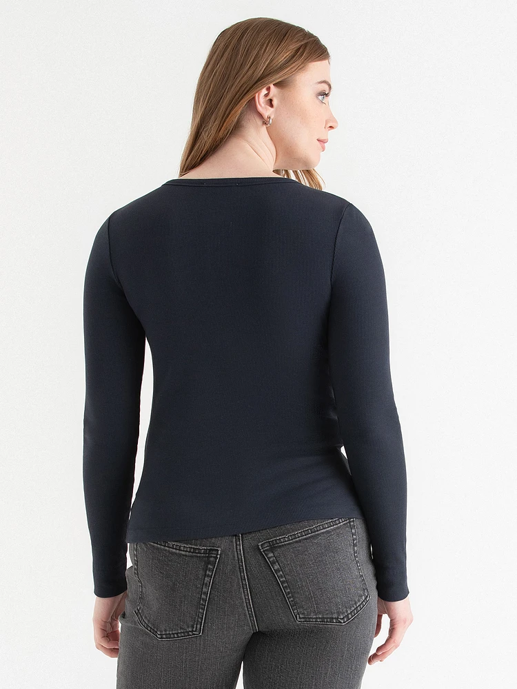 Long Sleeve Henley Shirt