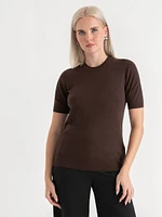 Cashmere Blend Crew Neck Sweater