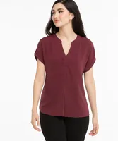 Extended Sleeve Henley Blouse