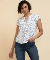 Extend Sleeve Henley Blouse