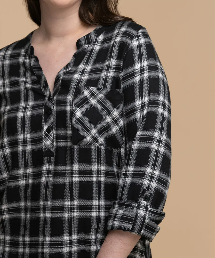 Henley Flannel Shirt