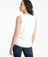 Double Layer Sleeveless V-Neck Blouse