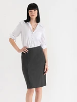 Knee Length Pencil Skirt Luxe Ponte