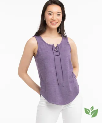 Eco-Friendly Lace-Up Tank Top