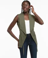 Drape Front Utility Vest