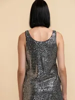 Sequin V-Neck Tank Top