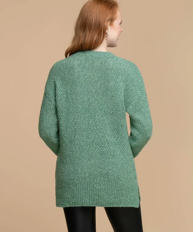 RICKI'S Eco-Friendly Cable Knit Tunic Sweater