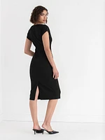 Venus Fitted Midi Dress Iconic Crepe