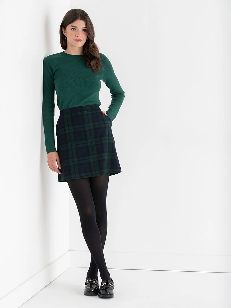 Wool-Blend Mini Skirt