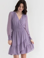 Nova Smocked Mini Dress Chiffon