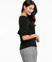 Eco-Friendly Flounce Sleeve Top