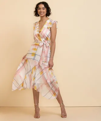 Flutter Sleeve SharkBite Dress
