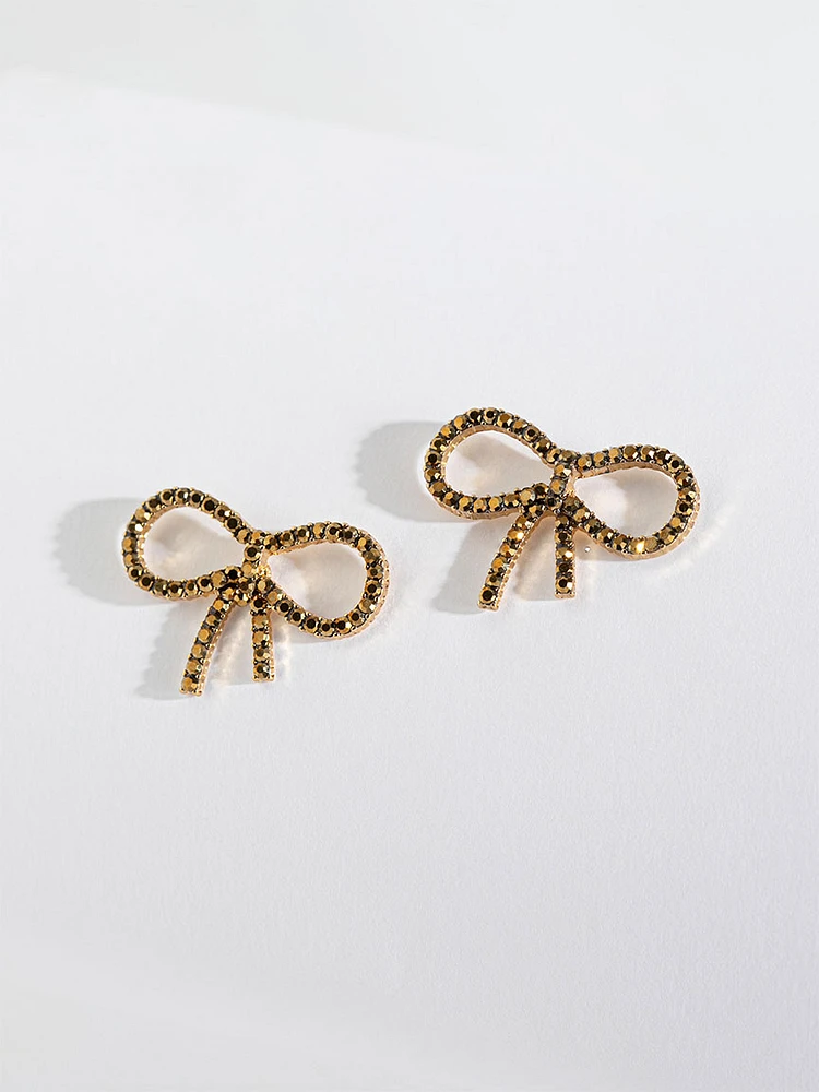 Shimmering Bow Earrings